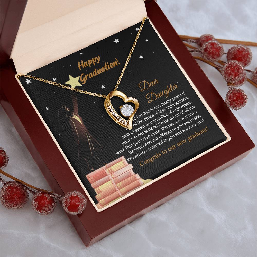 Class Of 2022 Graduation Necklace For Her Parents To Daughter Gift Congratulation Gift To Daughter Daughters Birthday Unique Grown Up Daughter Forever Love Necklace