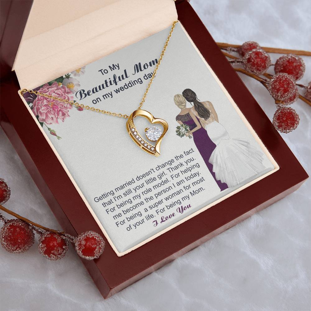 Mom Wedding Gift From Bride Mother Necklace 1 Forever Love Necklace