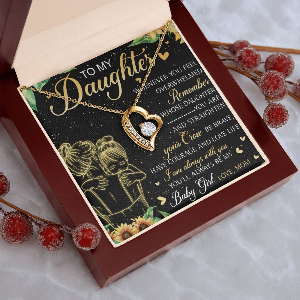 To My Daughter I Love You Mother's Day Daughter Necklace Mother Daughter Jewelry Gift Daughter Wedding Gift Forever Love Necklace