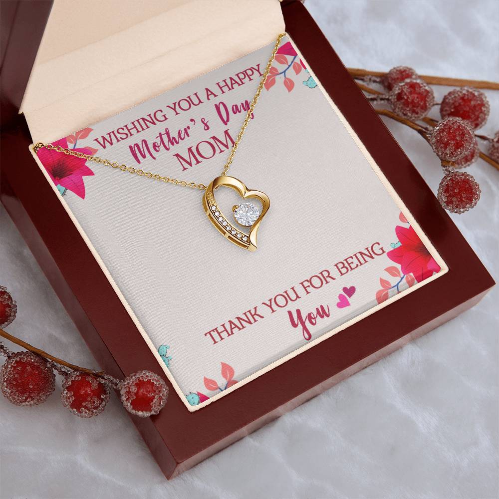 To My Mom Forever Love Necklace Mother Necklace Gift For Mother Xmas Christmas Customize Gift To My Mom 4 Forever Love Necklace
