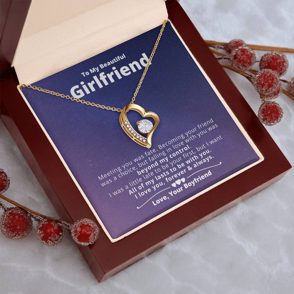 To My Girlfriend - Falling In Love With You - Forever Love Necklace Forever Love Necklace