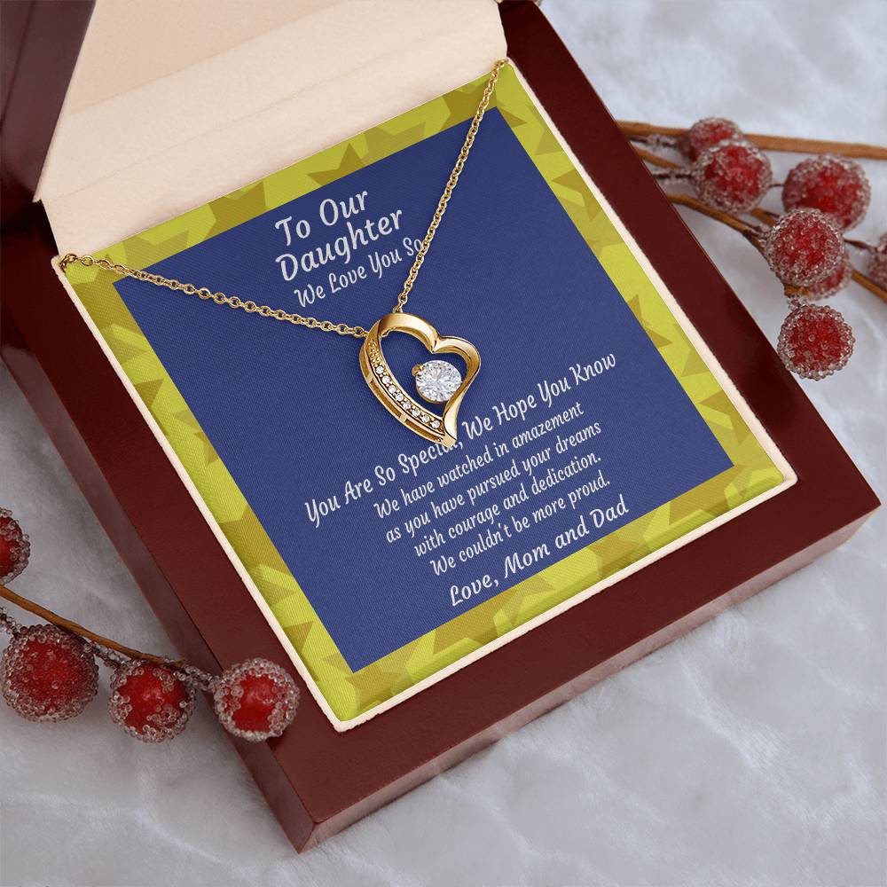 Daughter Graduation Necklace From Mom And Dad Graduation Gift For Daughter Graduation Present Jewelry Daughter Proud Of D Forever Love Necklace