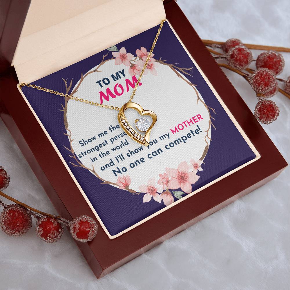 To My Mom Forever Love Necklace Mother Necklace Gift For Mother Xmas Christmas Customize Gift To My Mom 5 Forever Love Necklace