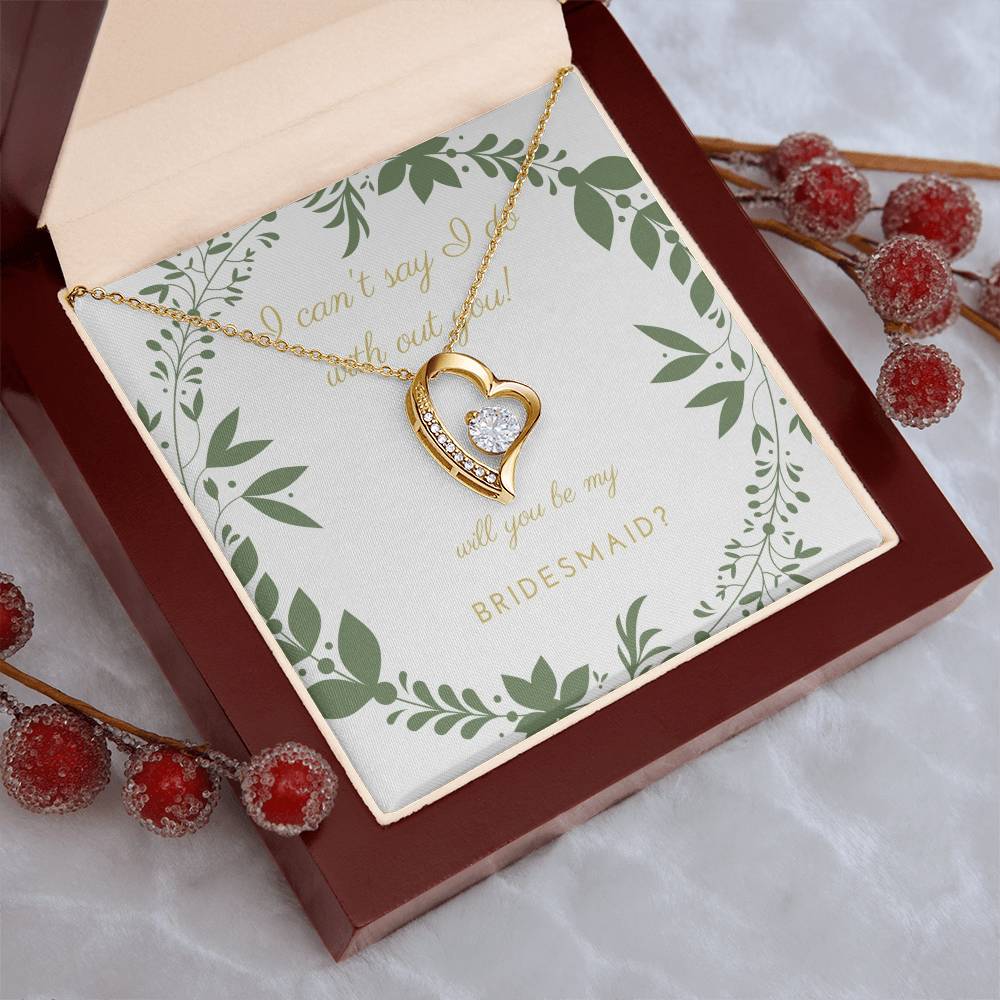 Bridesmaid Wedding Bridesmaid Gift From Bride To Bridesmaid Forever Love Necklace