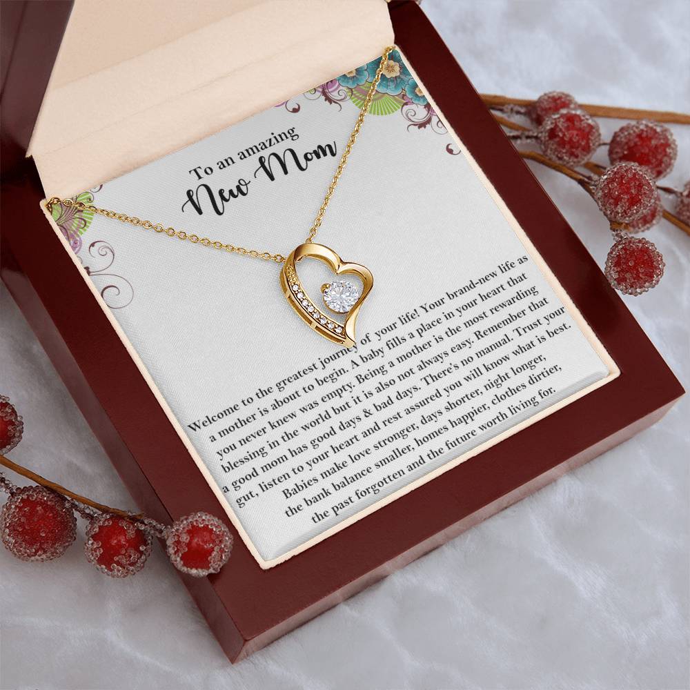 To An Amazing New Mom - Forever Love Necklace Forever Love Necklace