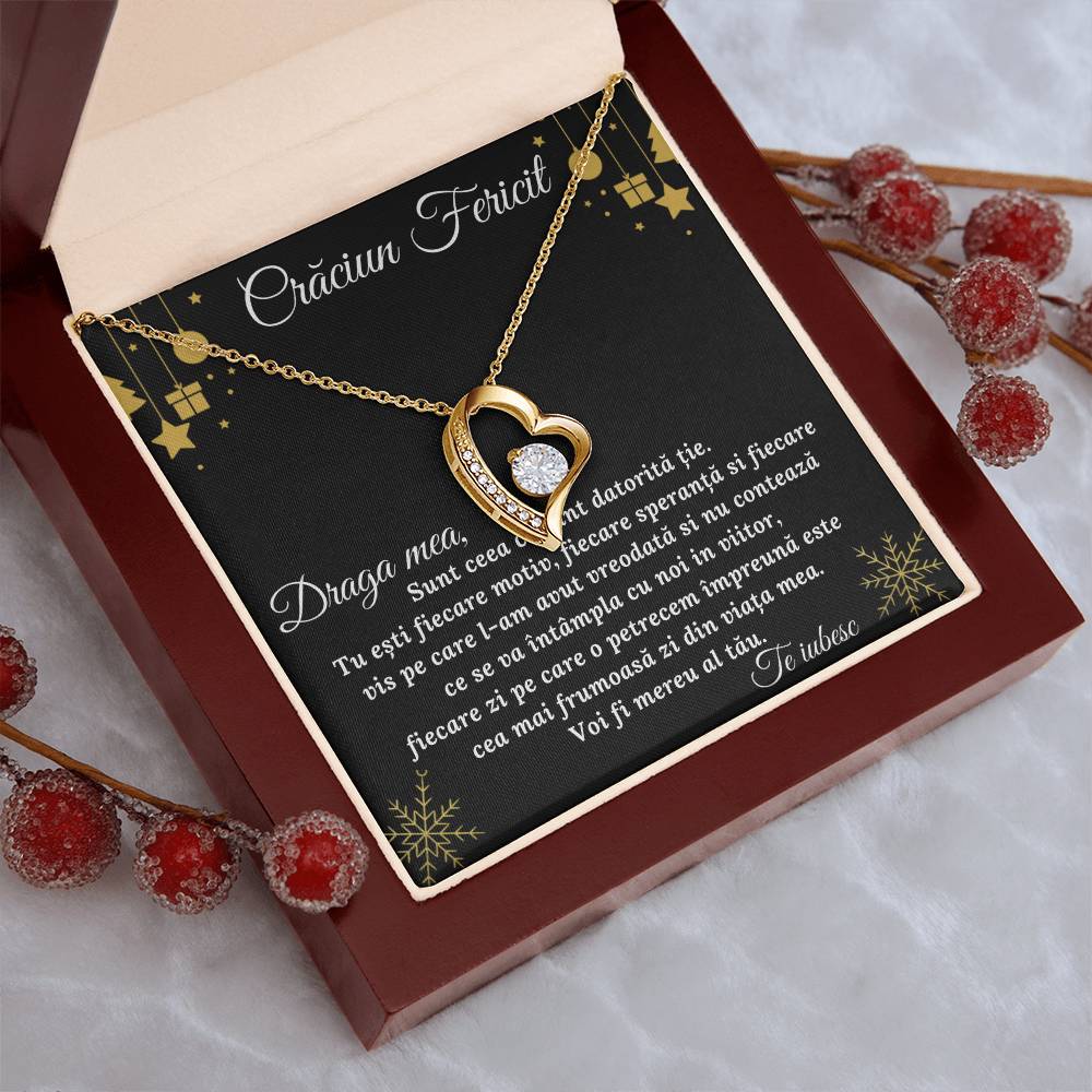 Crăciun Fericit Draga Meacadou Pentru Iubită Sau Soție 1 Forever Love Necklace