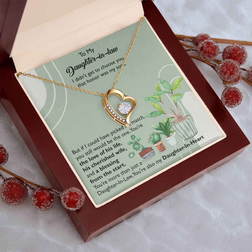 To My Daughter In Law Daughter In Heart Forever Love Necklace