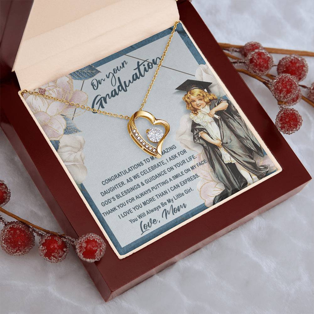 To My Graduation Daughter Gift For Daughter From Mom On Your Graduation Love Mom Daughter Necklace Forever Love Necklace