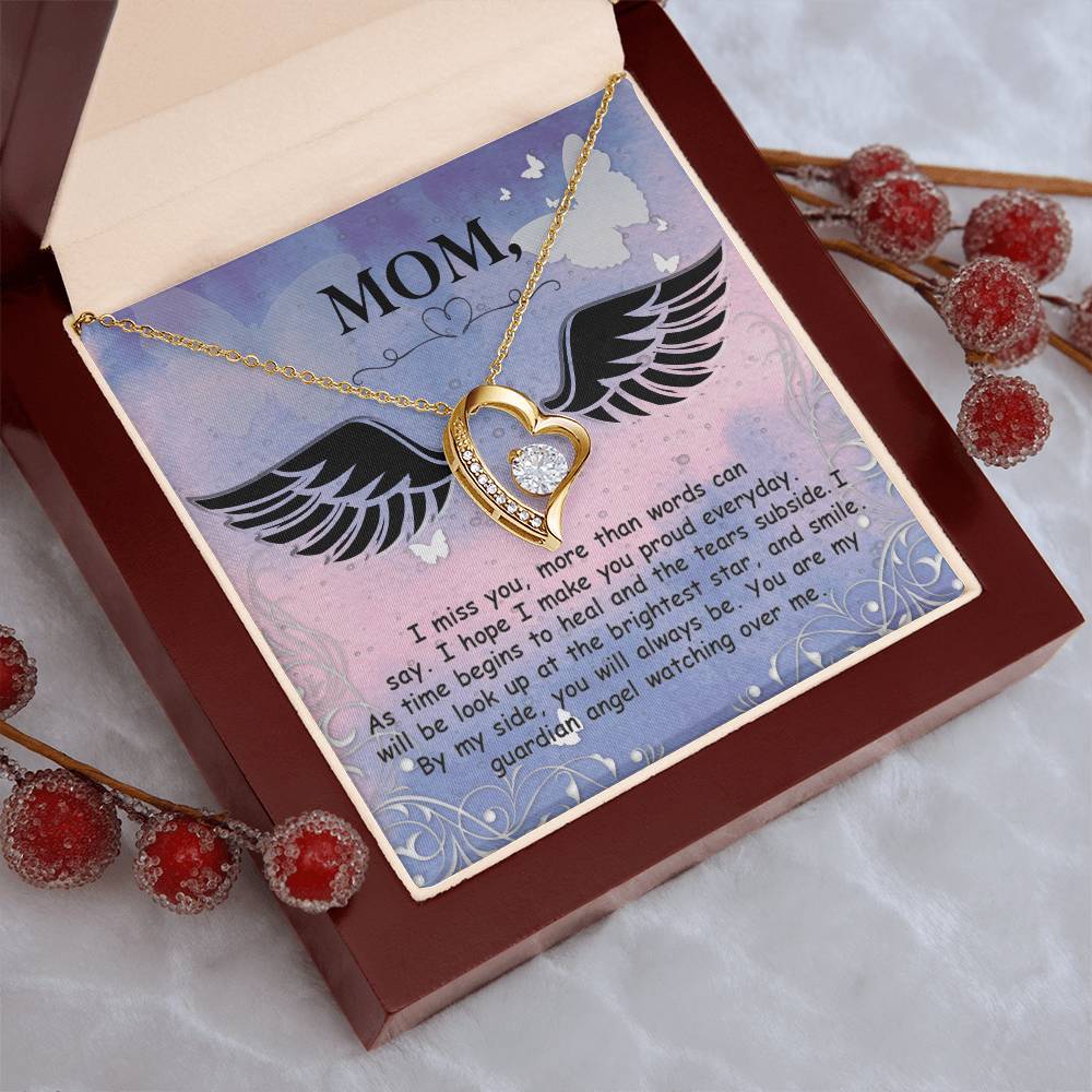 Mom - I Miss You More Than Words Can Say - Forever Love Necklace Forever Love Necklace