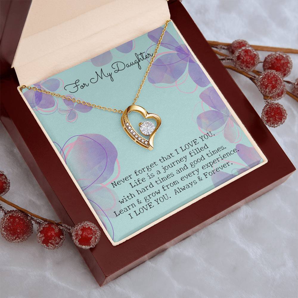 Gift For My Daughter Necklace Never Forget That I Love You Gift For Daughter Birthday Gift Wedding Necklace Graduation Gift Grown Up Daughter Forever Love Necklace