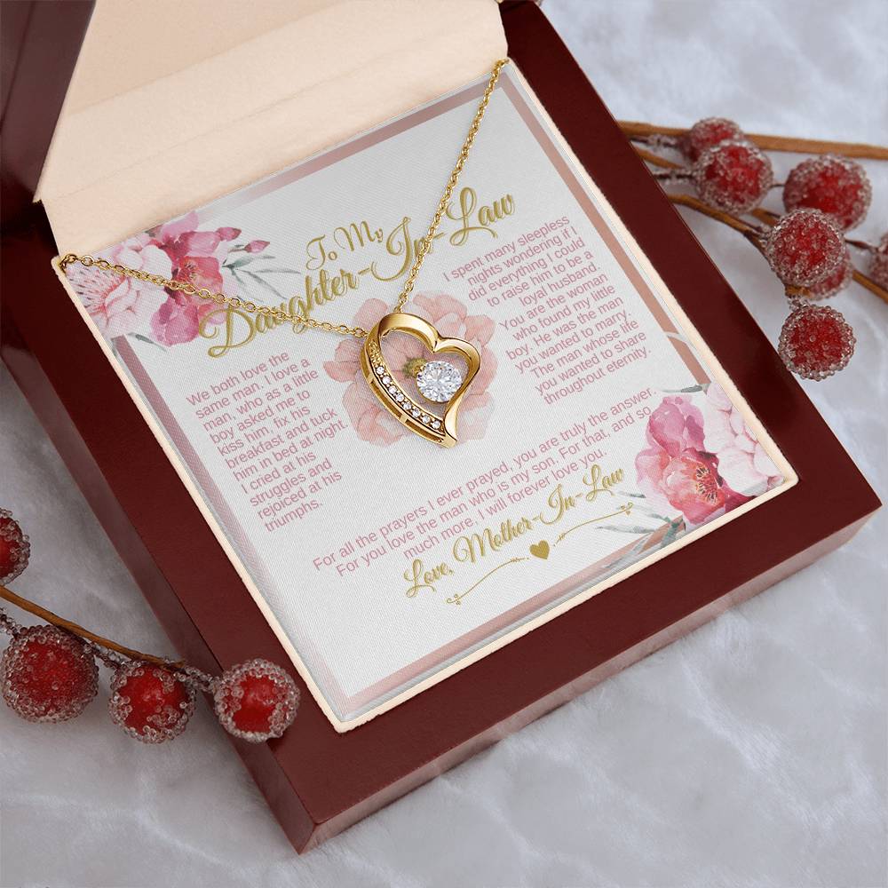 Daughterinlaw Gift Necklace Wedding Gift Jewelry From Motherin Law Gift For Bride Single Pearl Necklace I Spent Many Sleepless Nights Wondering Forever Love Necklace