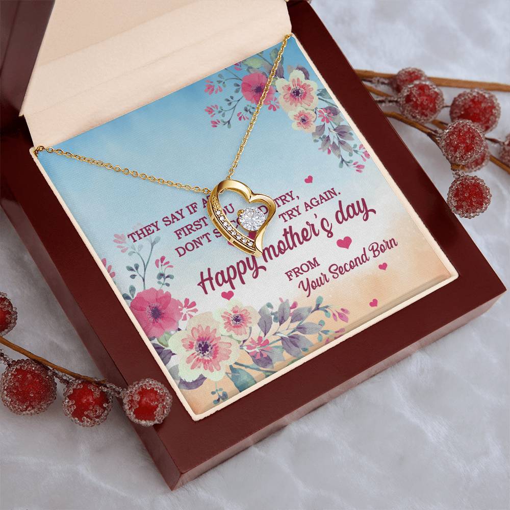 Happy Mother's Day Necklace From Second Born Forever Love Necklace