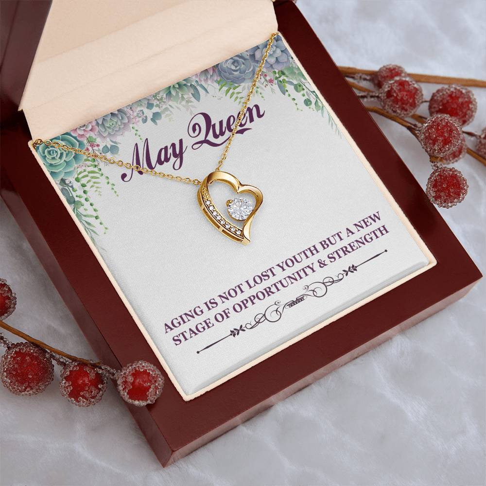 Born May Birthday Gift 2 Forever Love Necklace