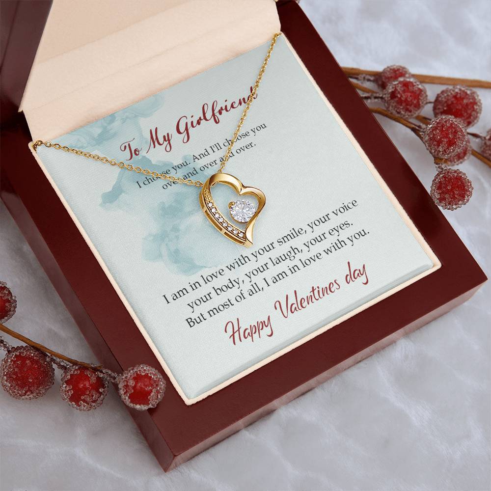 Gift For Valentines - Forever Love Necklace - To My Girlfriend Forever Love Necklace