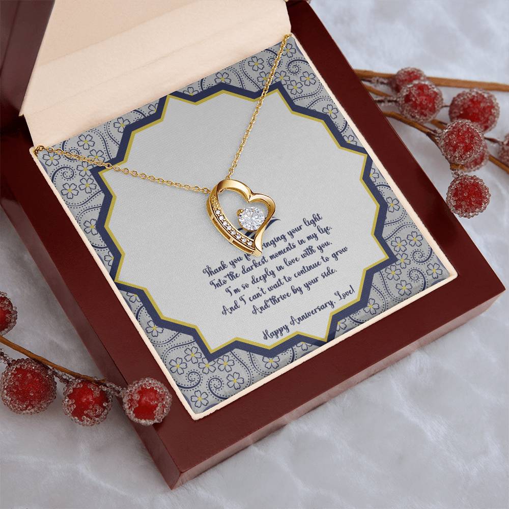 Happy Anniversary Mom Daughter Necklace Daughter Birthday Gift Daughter Graduation Gift Forever Love Necklace