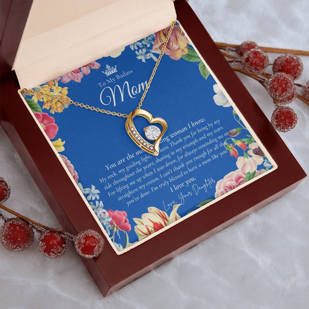 To My Badass Mom Necklace Badass Mom Gift Mother’s Day Gift Birthday Gift Gift From Daughter On Wedding Day 2 1 Forever Love Necklace