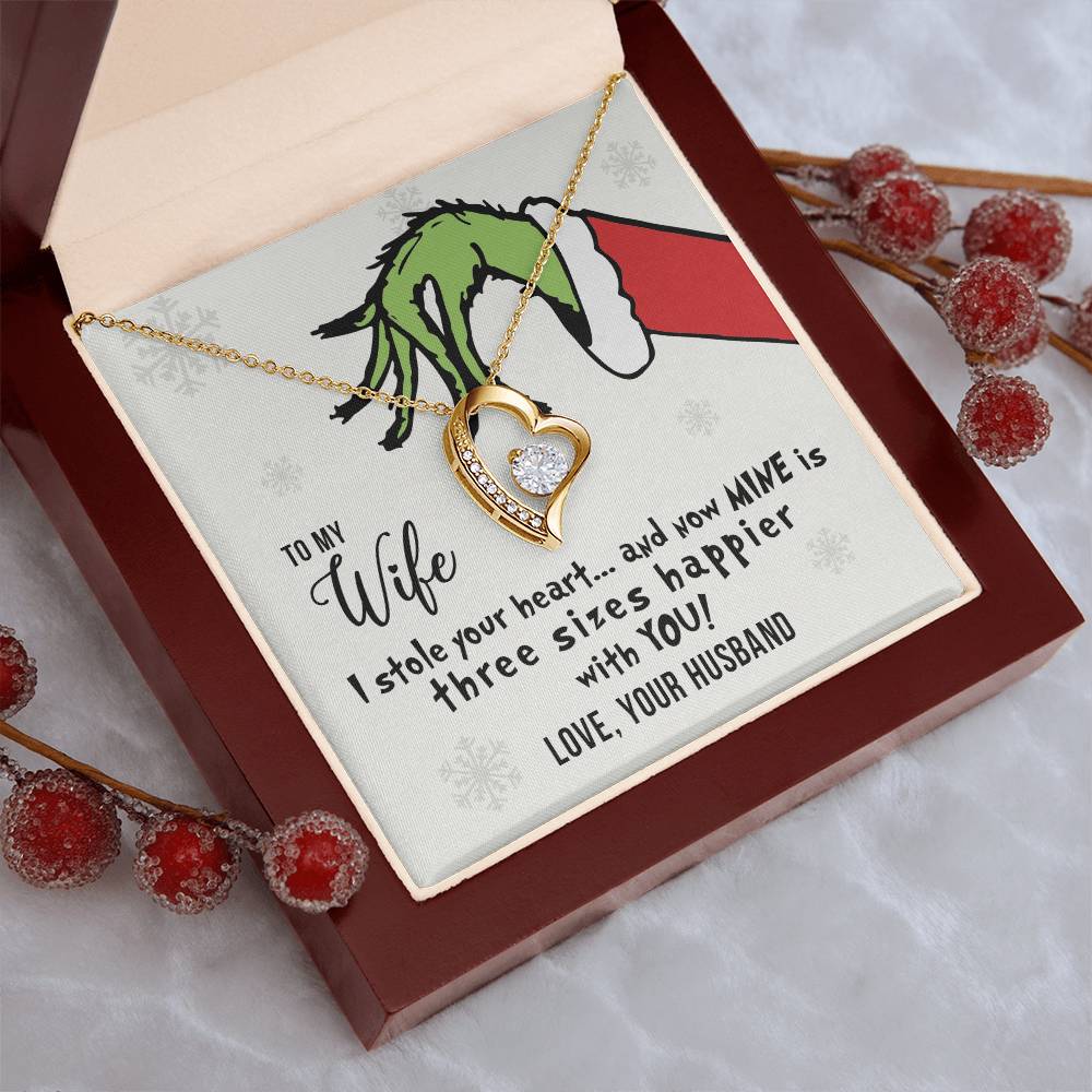 I Stole Your Heart Heart Pendant Necklace To My Wife Wht Forever Love Necklace