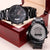 Engraved Design Black Chronograph Watch For My Long Distance Love Engraving Chronograph Watch