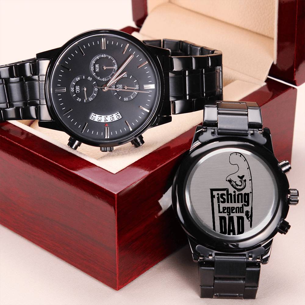 Fishing Legend Dad Waterproof Premium Watch Engraving Chronograph Watch