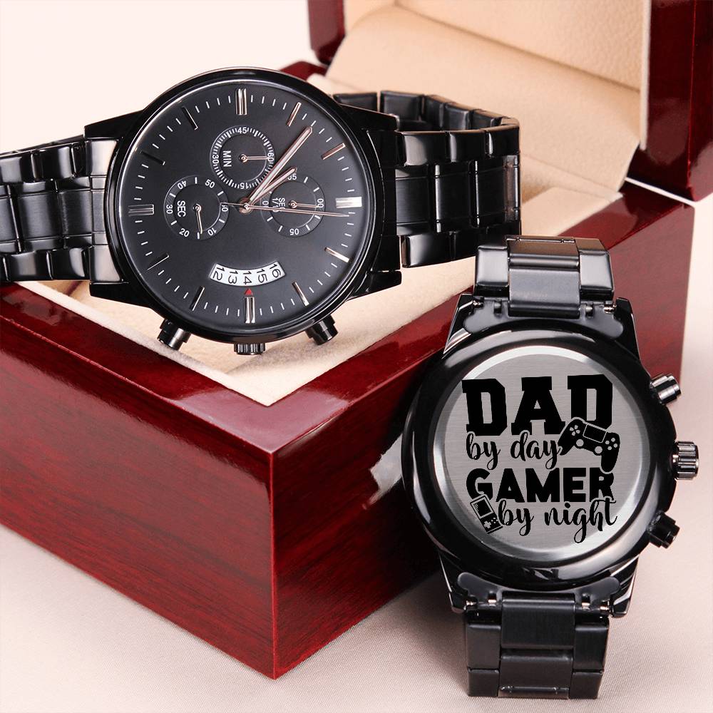 Gamer Dad Watch Engraving Chronograph Watch