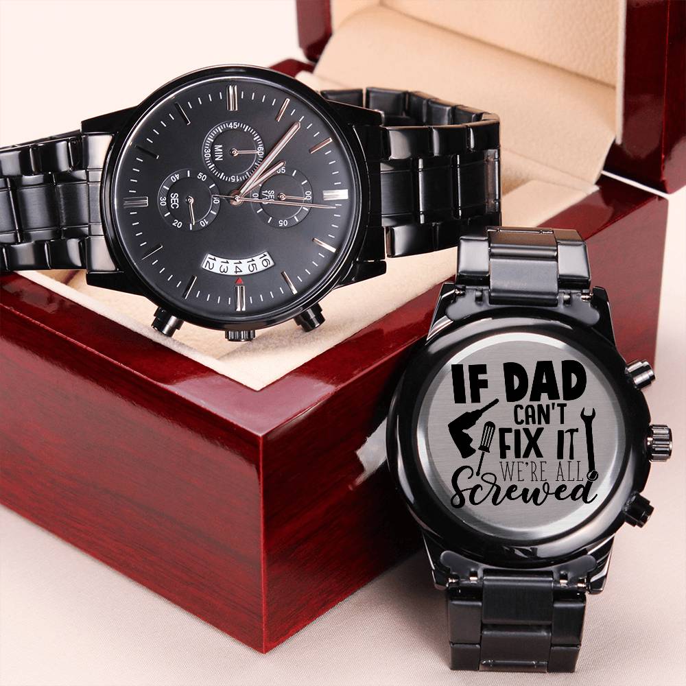 Screwe Engraving Chronograph Watch