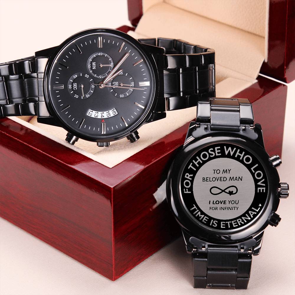 I Love You For Infinity ♾️ - Watch Engraving Chronograph Watch