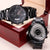 Engraved Design Black Chronograph Watch For Best Fisherman And Best Father Engraving Chronograph Watch