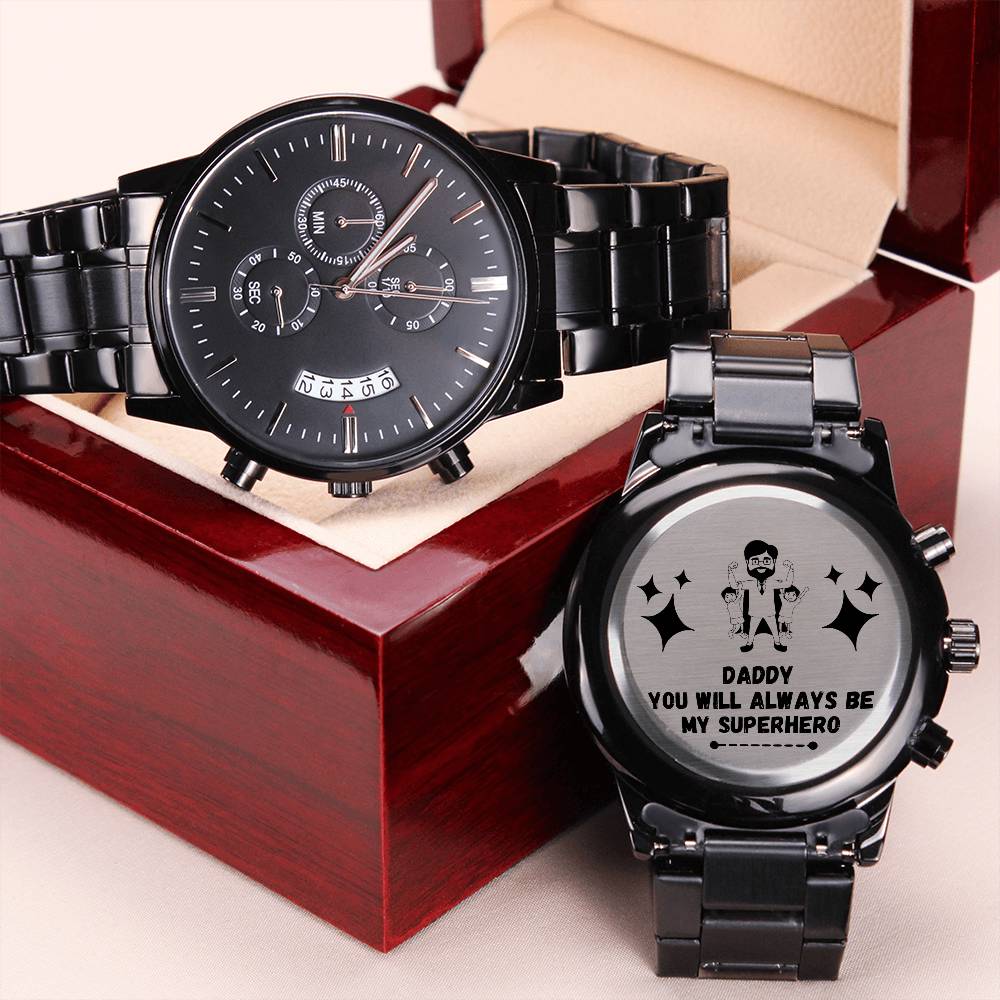 Dad I Love You Engraving Chronograph Watch