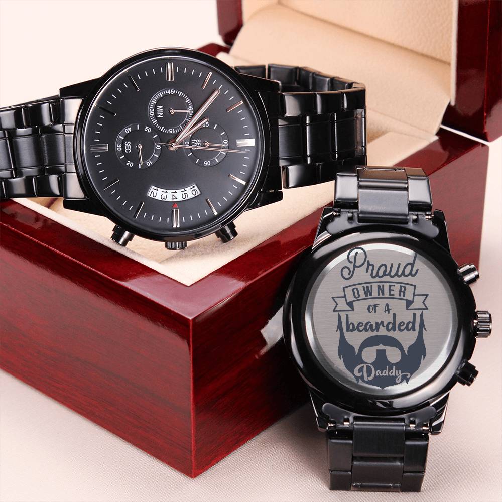 Engraved Watch Gift For Dad Father’s Day Gift For Daddy Birthday Gift For Dad Engraved Watch For Him Father Gift From Daughter And Son 2 Engraving Chronograph Watch
