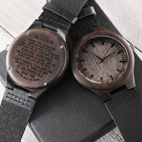 Gifts For Grandson - Engraved Wooden Watch