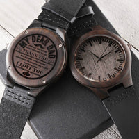 Gift For Dad3 Engraved Wooden Watch