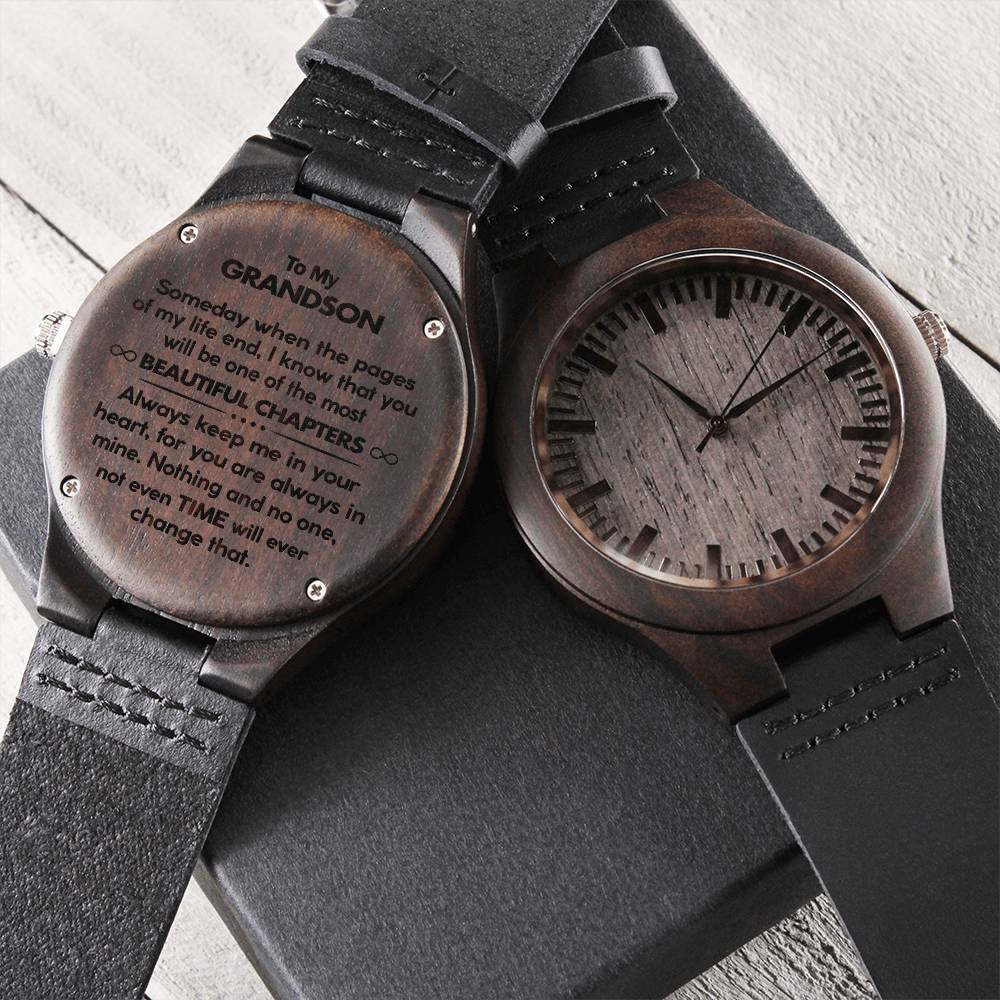 Grandson Engraved Sandalwood Watch Keepsake Gift For Grandson Grandson Graduation Gift Grandson Birthday Gift Grandson Engraved Wooden Watch