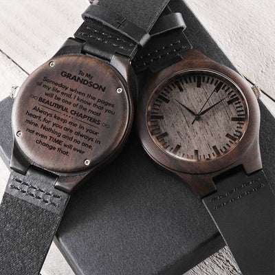 Grandson Engraved Sandalwood Watch Keepsake Gift For Grandson Grandson Graduation Gift Grandson Birthday Gift Grandson Engraved Wooden Watch