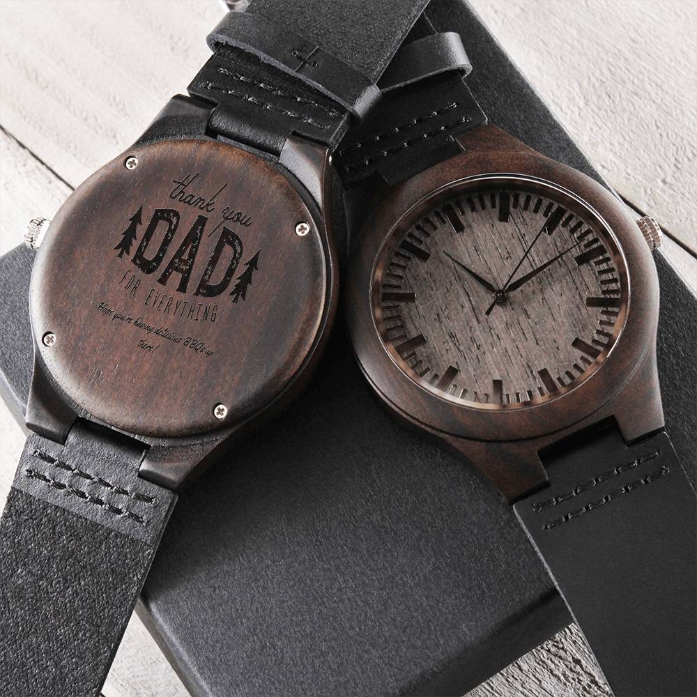 Dad Gift For Father Men&#39;s Wood Watch Engraved Watch - Dad Gift For Father Men&#39;s Watch Engraved Watch For Daddy From Da Engraved Wooden Watch