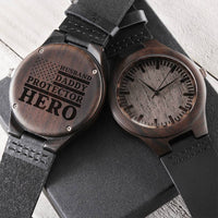 To Husband From Wife As Father's Day - Anniversary Special Gift Perfect Gift Idea For Couple - To My Dad You Will Alwa Engraved Wooden Watch