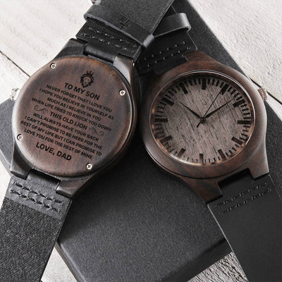 To My Son Watch For Son Son Birthday Gift Dad To Son Gift To Grown Up Son Engraved Wooden Watch