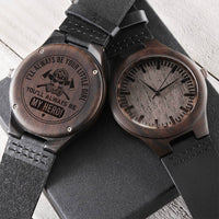 To My Firefighter Dad - My Hero - Gift For Dad On Father's Day Father's Day Gift For Dad Dad Watch Thank You Dad Uniqu Engraved Wooden Watch