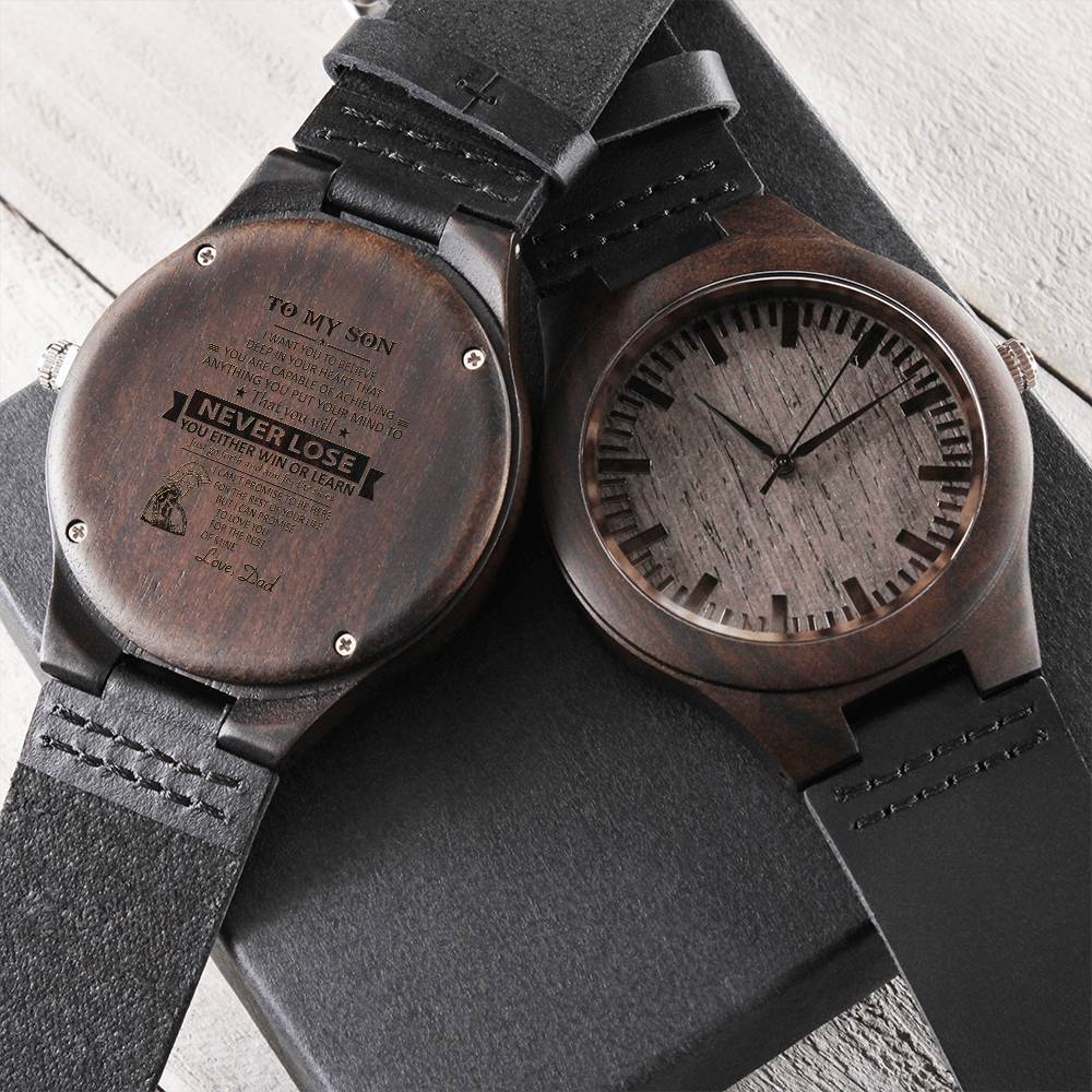 You&#39;ll Never Lose Customized Gift For Son1 Engraved Wooden Watch