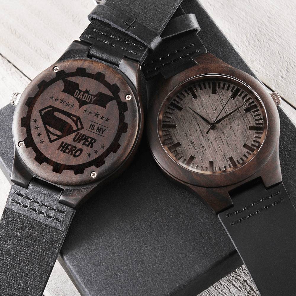 To My Dad Watch - Dad Gift For Father - Men&#39;s Watch Engraved Watch For Daddy From Daughter - Daddy And Daughter Not Al Engraved Wooden Watch