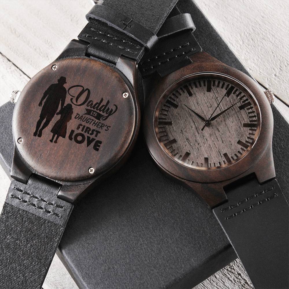 Daddy Is My Bestie - Personalized Gift For Dad Gift For Dad On Father&#39;s Day Dad Watch Thank You Dad Unique Dad Gift Da Engraved Wooden Watch