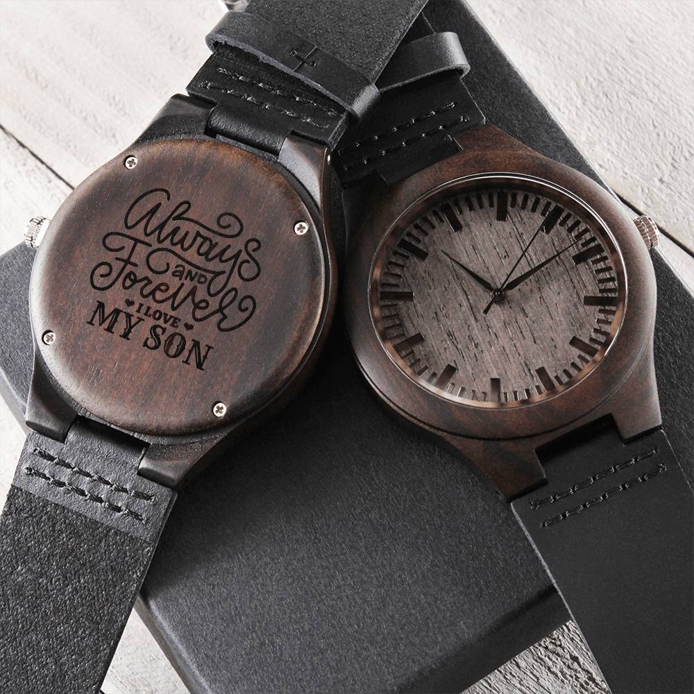 Gift For Son Father&#39;s Day Gift For Son Birthday Gift For Son Cool Father&#39;s Day Gift For Son Fath Engraved Wooden Watch