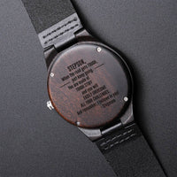 Gift For Son Gift For Step Son Watch To Stepson From Stepmom Engraved Wooden Design Wooden Watch Birthday Gift For St Engraved Wooden Watch