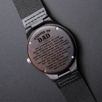 Gifts For Stepdad Stepped Up Dad Father's Day Gift Stepdad Birthday Gift Dad Watch Engraved Engraved Wooden Watch