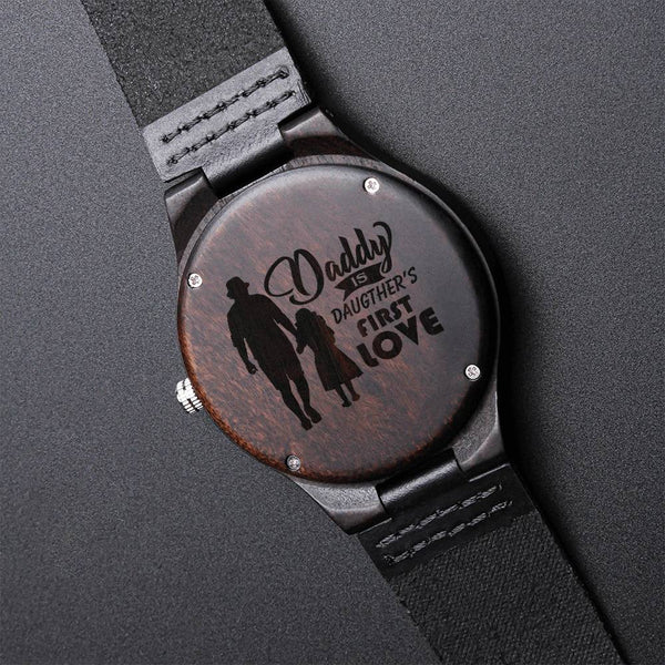 To My Dad - Watch For Dad From Daughter Birthday Gift For Dad Gift From Daughter To Father - Father's Day Engraved Chr Engraved Wooden Watch