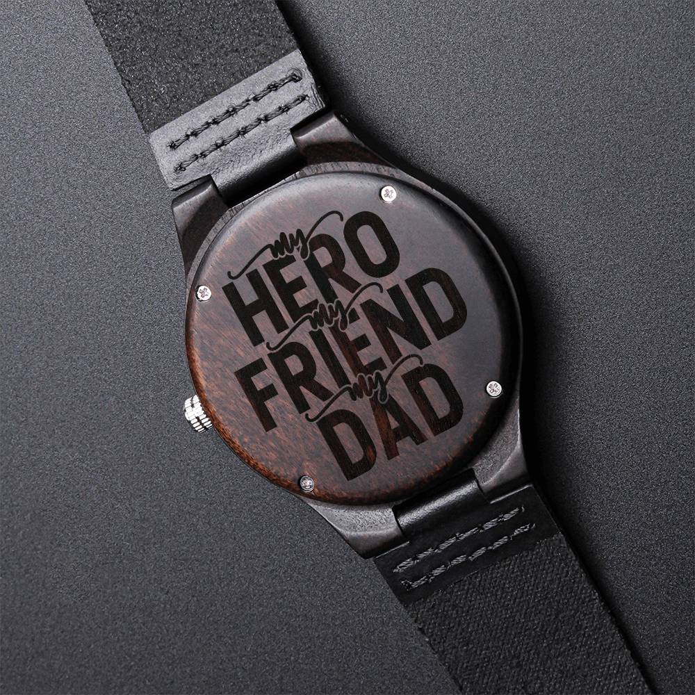 Engraved Watch Gift For Dad Father's Day Gift For Daddy Birthday Gift For Dad Engraved Watch For Him Father Gift From Engraved Wooden Watch