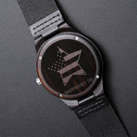 Unique Gifts For Veterans Dad From Son Engraved Wooden Watch