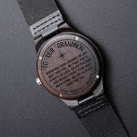 Grandson Gifts From Grandad Grandma To Our Grandson Grandson Graduation Inspirational Gifts For Grandson Engraved Wood Engraved Wooden Watch