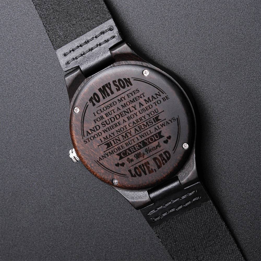 Gift For Son From Dad Mom For Son Son Birthday Gift Unique Grown Up Son Engraved Wooden Watch