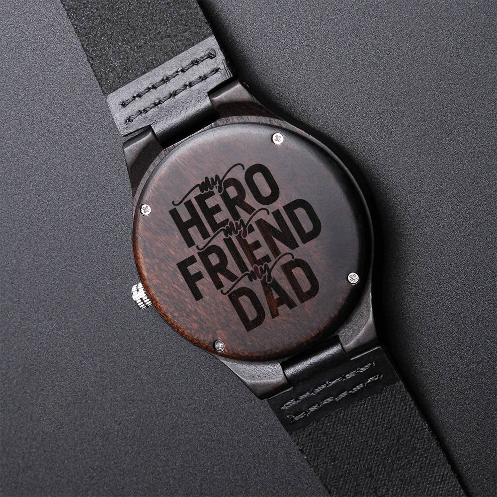 Engraved Watch Gift For Dad - Father’S Day Gift For Daddy - Birthday Gift For Dad - For Dad Anni Engraved Wooden Watch
