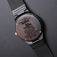 Never Forget I Love You Customized Mom Gift For Son Engraved Wooden Watch